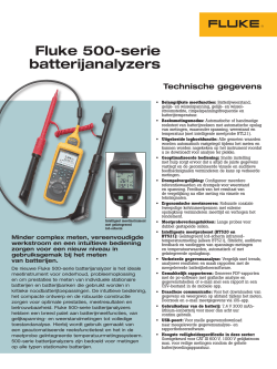 Fluke 500 Series Battery Analyzers