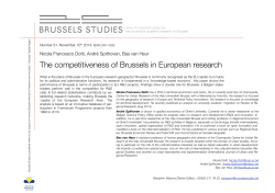 The competitiveness of Brussels in European