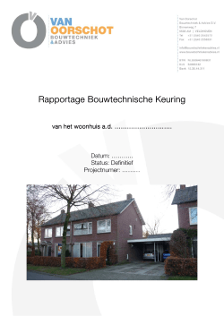 rapportgae bouwtechnische keuring