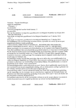 Meer informatie of solliciteren voor deze functie ? (PDF, 80.21 Kb)