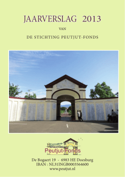 JAARVERSLAG 2013 - Stichting Peutjut