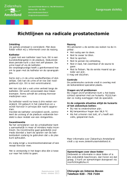 3105 Richtlijnen na radicale prostatectomie