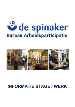INFORMATIE STAGE / WERK