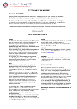 Director HR - Bilthoven Biologicals