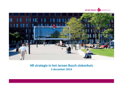 HR strategie in het Jeroen Bosch ziekenhuis