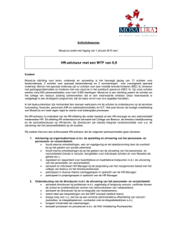 HR-adviseur met een WTF van 0,8