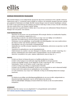 HUMAN RESOURCES MANAGER