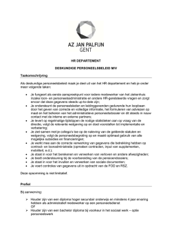HR DEPARTEMENT DESKUNDIGE