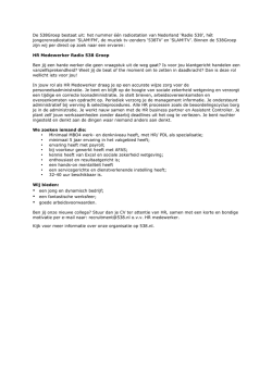 HR Medewerker september 2014 definitief