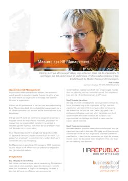 Masterclass HR Management - Business School Netherlands