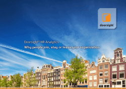 Doorsight&reg; HR Analytics Why people join, stay or leave your