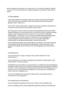 Dit zijn de algemene voorwaarden van: www.be.care.com