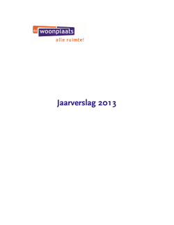 Jaarverslag 2013