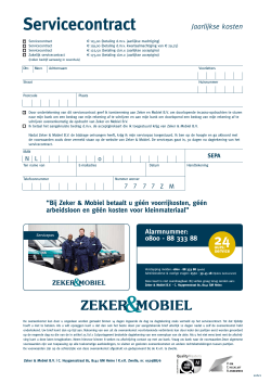 Servicecontract - Zeker en Mobiel B.V.