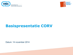 presentatie CORV