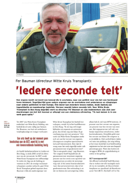 Iedere seconde telt - Witte Kruis Transplant BV