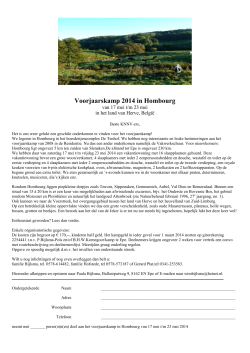 Voorjaarskamp 2014 in Hombourg