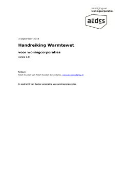 Handreiking Warmtewet