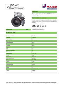 ERM 25 E Ex e - DE WIT ventilatoren