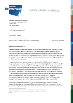 Lees de brief van Stichting De Noordzee aan Staatssecretaris