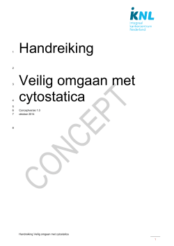 Handreiking Veilig omgaan met cytostatica