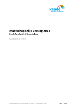 Maatschappelijk jaarverslag 2013