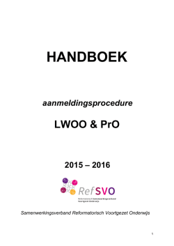 handboek aanmelding 2015