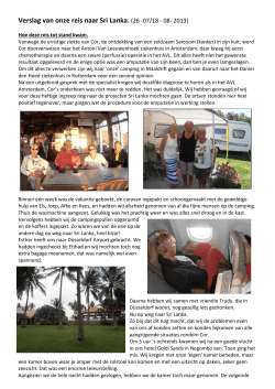 Verslag van onze reis naar Sri Lanka. (26 -07/18 - 08