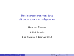 Het interpreteren van data uit onderzoek met subgroepen