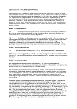Leveringsvoorwaarden