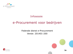 Presentatie: e-Procurement voor Bedrijven ()