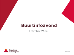 Presentatie buurtinfoavond 1 oktober 2014 Type PDF Grootte 1MB