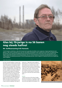 Glas bij 70-jarige is na 56 banen nog steeds halfvol