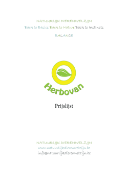 Herbovan gedroogde kruiden - prijslijst