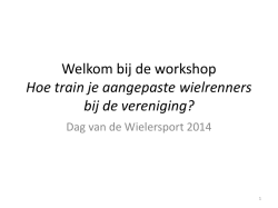 Hoe trainen aangepaste wielrenners?