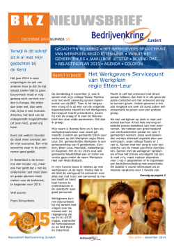 B K Z NIEUWSBRIEF - Bedrijvenkring Zundert
