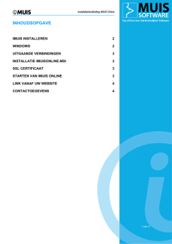 iMUIS Online installatiehandleiding