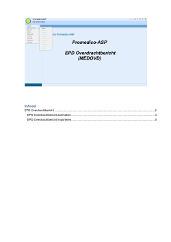 Promedico-ASP EPD Overdrachtbericht (MEDOVD)