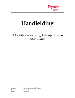Handleiding digitale verwerking inkoopfacturen (ASP-klant)