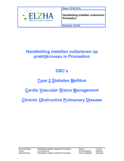 Handleiding instellen nultarieven Promedico versie 3.0