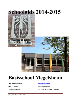 Schoolgids 2014-2015 - Basisschool Megelsheim