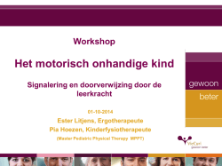 Het motorisch onhandige kind