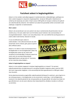 Factsheet asbest in beglazingskitten