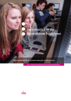 Informatica in de bovenbouw van havo en vwo