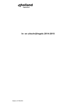 In- en uitschrijfregels 2014-2015