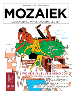 Wonen in Leuven anno 2014 [ PDF, 2,75 MB]
