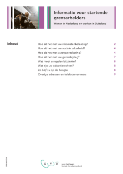 Informatie voor startende grensarbeiders - Wonen in