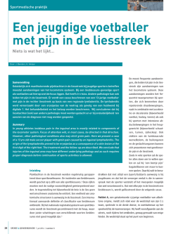 Een jeugdige voetballer met pijn in de liesstreek. Niets is wat het lijkt