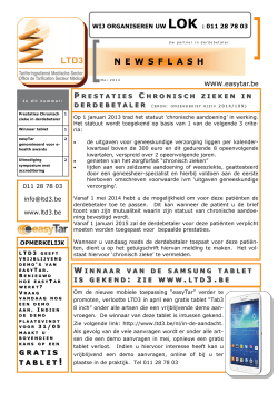 Nieuwsflash 05/2014