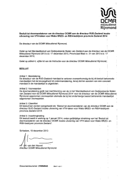 Doormandaatbesluit BRZO - DCMR Milieudienst Rijnmond